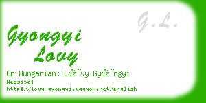 gyongyi lovy business card